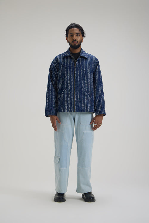 Denim Kantha Jacket