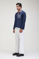 Light waight Denim Kantha Shirt