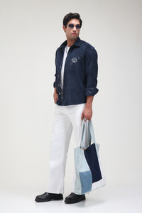 Double Cloth Hand embroidered Shirt