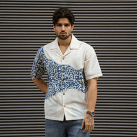 Dabu Drift Shirt — Dabu Block Print, Handloom Khadi