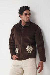 Coffee Applique Jacket
