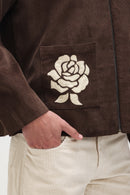 Coffee Applique Jacket