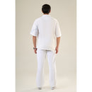 White Cotton Half Sleeve Printed Shirt | For Unisex