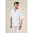 White Cotton Half Sleeve Printed Shirt | For Unisex