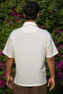 Beige Floral Motifs Shirt