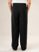Black Polyester Baggy Pants | For Men