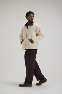 Ecru Cotton Slub Jacket
