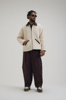 Ecru Cotton Slub Jacket